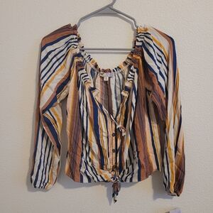 Jolt Striped Multicolor Women's Top NWT #241